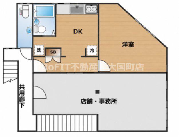 福桜ビル(2DK/3階)の間取り写真