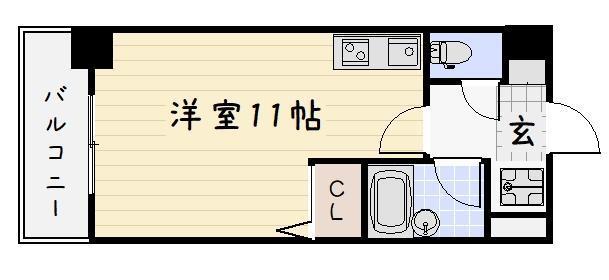 アクセス砂津(ワンルーム/7階)の間取り写真