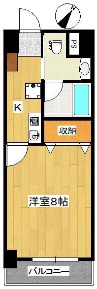 PLANTIER(1K/1階)の間取り写真