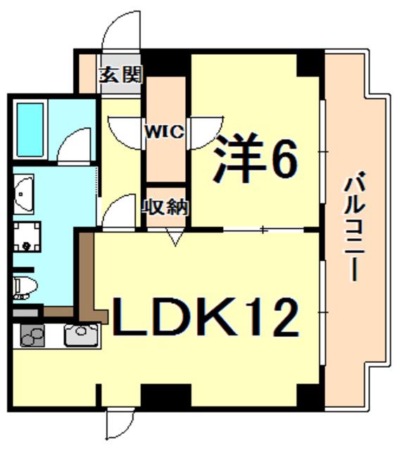 ノース昭和(1LDK/3階)の間取り写真