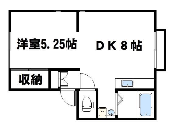 フォーレスト柚沢(1DK/1階)の間取り写真