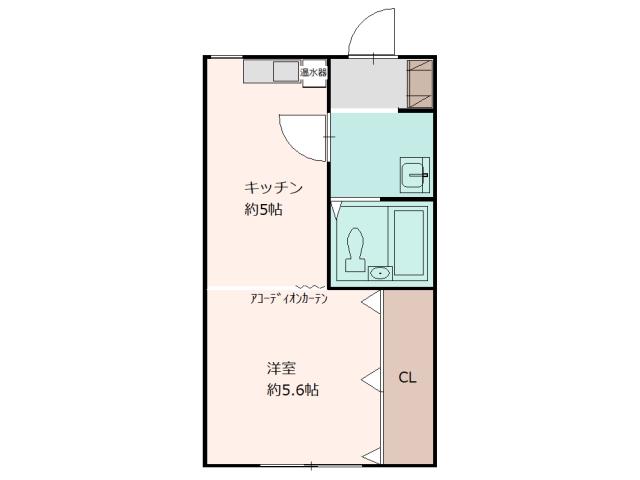 コーポプランタン(1DK/3階)の間取り写真