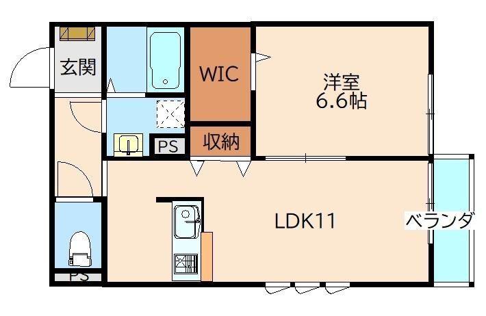 フォレスト(1LDK/1階)の間取り写真