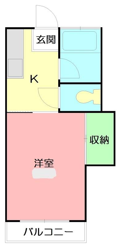 ハイム高橋(1K/2階)の間取り写真