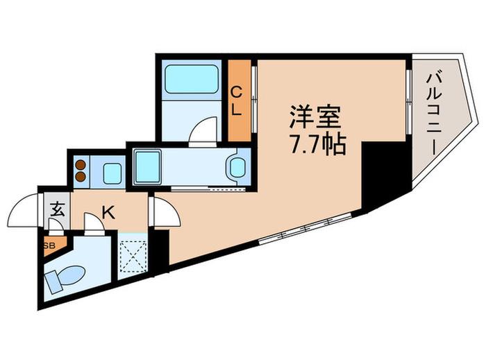 OZIO常盤台(1K/5階)の間取り写真