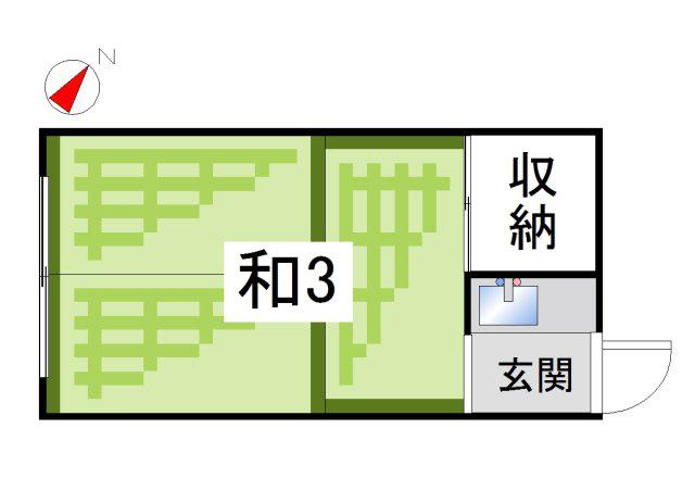 神崎荘(1K/2階)の間取り写真