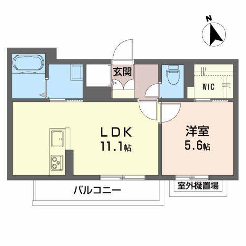 シャーメゾン イーフィールド(1LDK/3階)の間取り写真