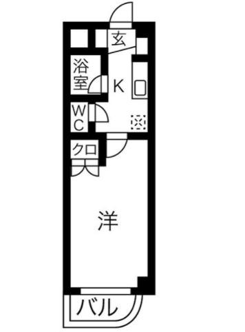 PRIME KANAYAMA(1K/4階)の間取り写真