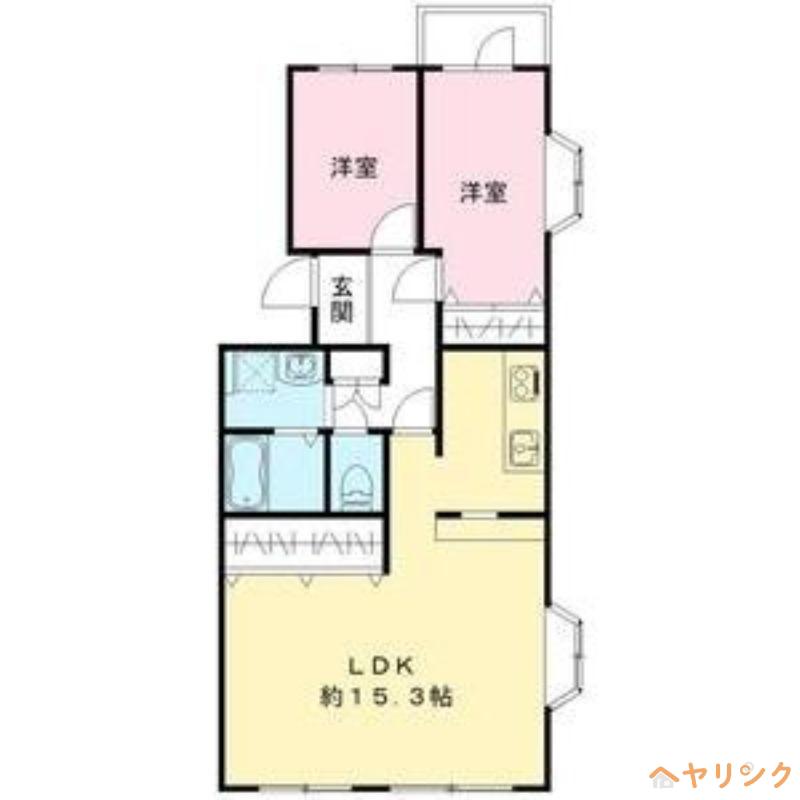 第六サンハイツ大森(2LDK/3階)の間取り写真