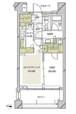アールブラン二子多摩川レジデンス(1LDK/3階)の間取り写真