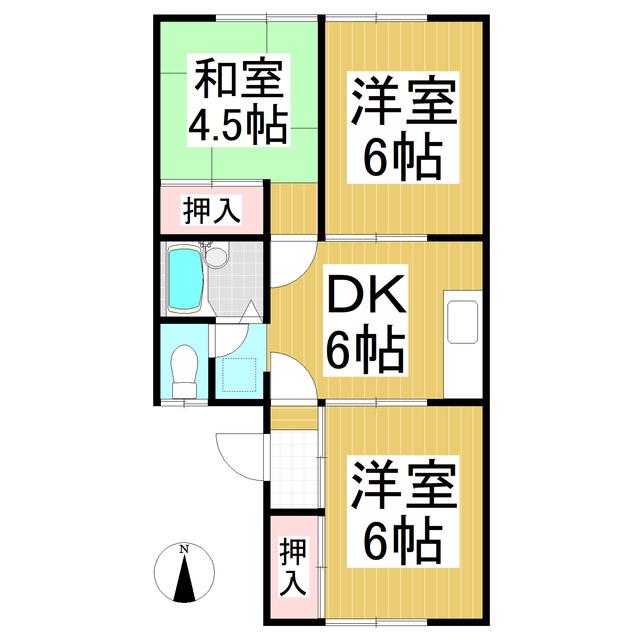 コーポ山崎(3DK/1階)の間取り写真