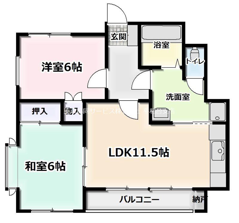 ビューテラス成増(2LDK/3階)の間取り写真