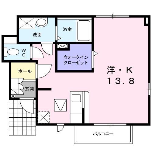 サニーコート(1K/1階)の間取り写真