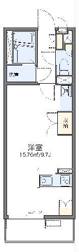 レオネクストベイタウン(ワンルーム/1階)の間取り写真