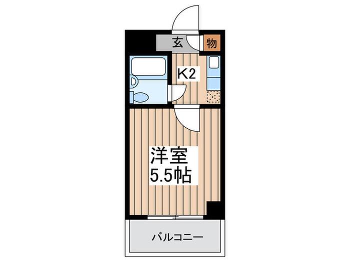 グランデージビル(1K/4階)の間取り写真