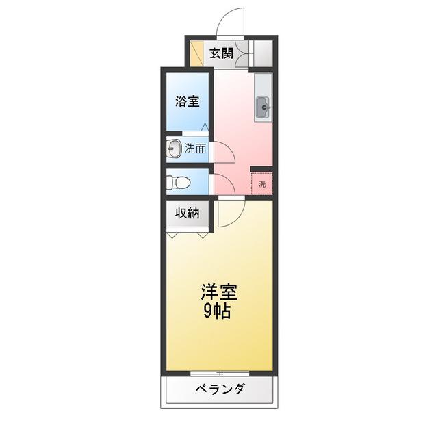 アルティオ西船橋(1K/6階)の間取り写真