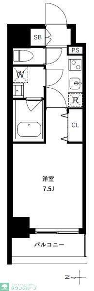 アーバンパーク浅草II(1K/2階)の間取り写真