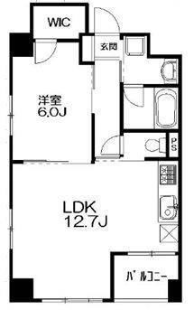 ユーノ 新宿柏木(1LDK/5階)の間取り写真