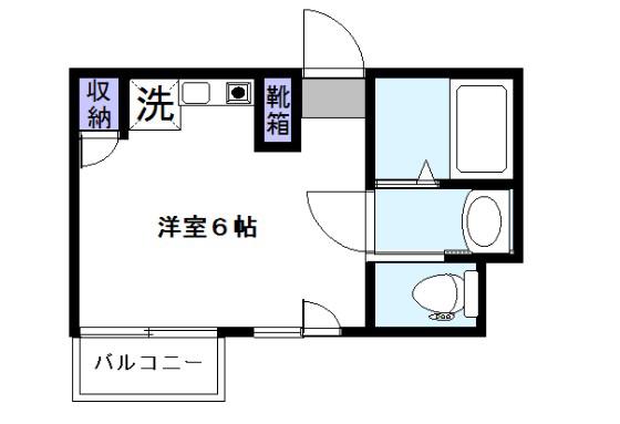 ROUND.K(ワンルーム/1階)の間取り写真