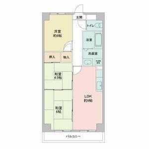 レジディア日比野(3LDK/3階)の間取り写真