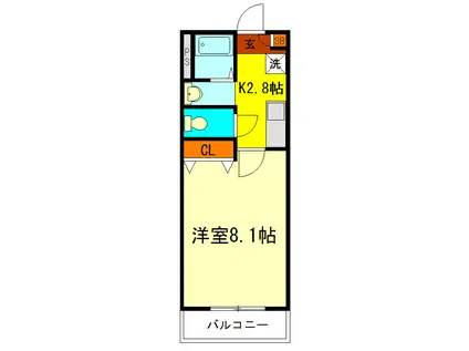 RYU-SEI(1K/1階)の間取り写真