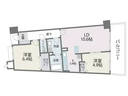 ISLAND CITY ICNFINI GARDENインフィニガーデン(2LDK/12階)の間取り写真