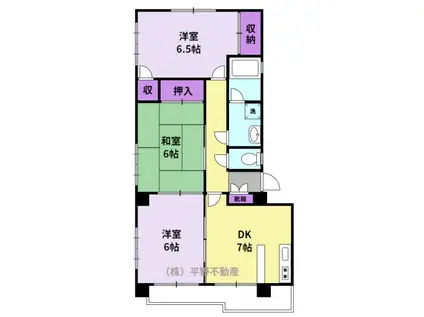 エステートモア(3DK/2階)の間取り写真