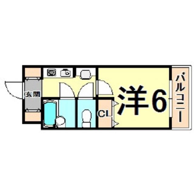 ステラハウス15(1K/1階)の間取り写真