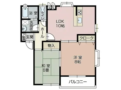 コート・ドリームA(2LDK/1階)の間取り写真