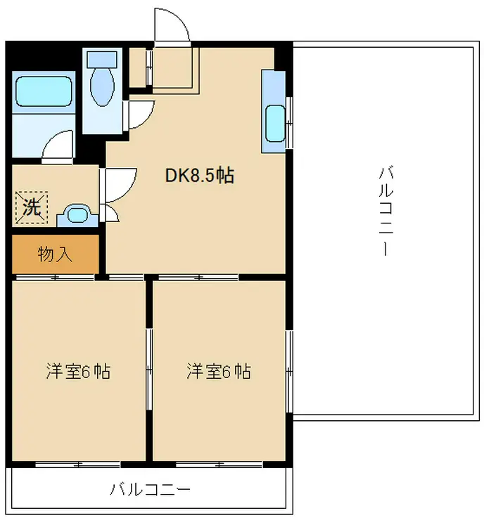 ハイムヒラノ 4階階 間取り
