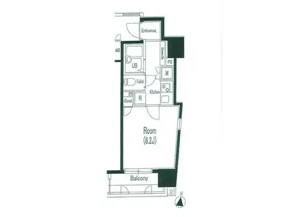 菱和パレス駒沢大学駅前(1K/4階)の間取り写真