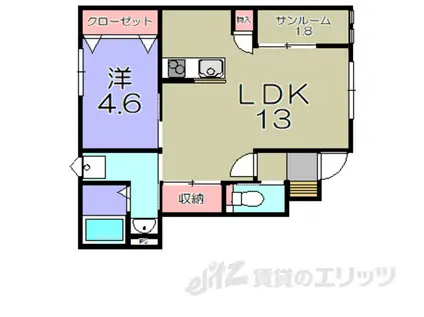 グッドライフステージ宮荘(1LDK/1階)の間取り写真