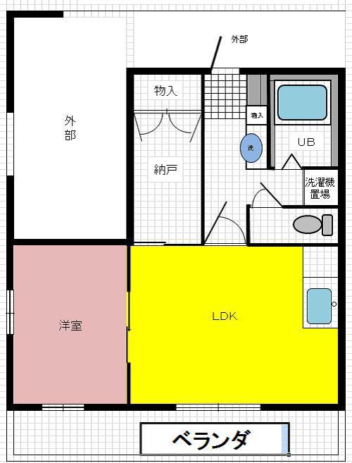 パレスコートミカツ(1SLDK/3階)の間取り写真