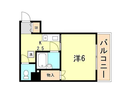 シティハイツ須磨(1K/5階)の間取り写真