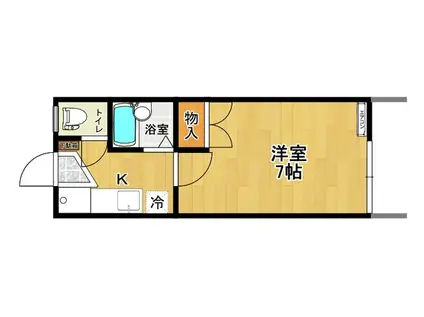 アパートメント SASA(1K/1階)の間取り写真