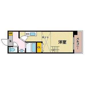 グラビスコート紙屋町(1K/9階)の間取り写真