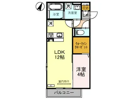 DーRESIDENEC浅野本町(1LDK/3階)の間取り写真