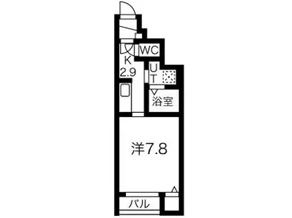 アズグレイス II(1K/1階)の間取り写真