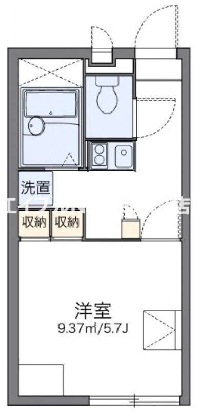 レオパレスカラマス(1K/2階)の間取り写真