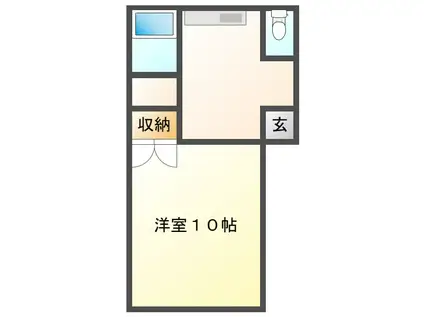 新川パレス(1DK/2階)の間取り写真