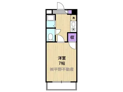 組坂ビル5(1K/5階)の間取り写真