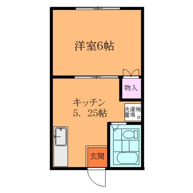 ロイヤルパレス(1K/2階)の間取り写真