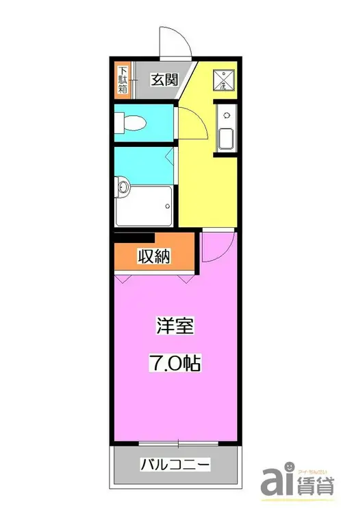 麻利パークシティ 2階階 間取り