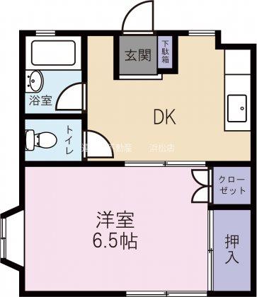 コーポ松本(1DK/2階)の間取り写真