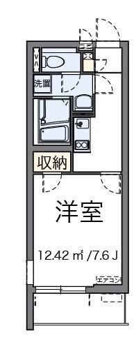 アウリィ仲六郷(1K/4階)の間取り写真