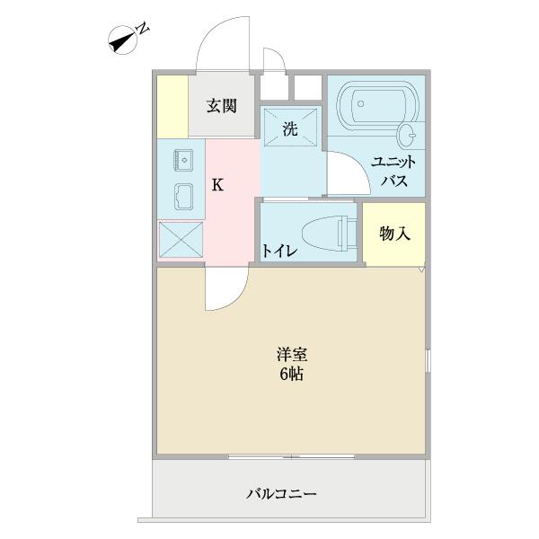 ラピスイケダ(1K/2階)の間取り写真
