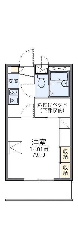 レオパレス川添(1K/1階)の間取り写真