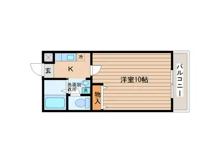 サン・メリーナ(1K/2階)の間取り写真