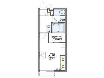 レオパレスNAGAMATI(1K/2階)の間取り写真