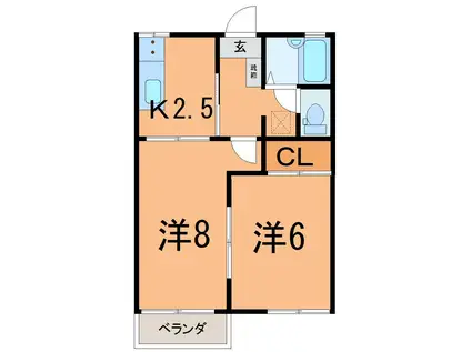 N-レジデンスI(2K/1階)の間取り写真